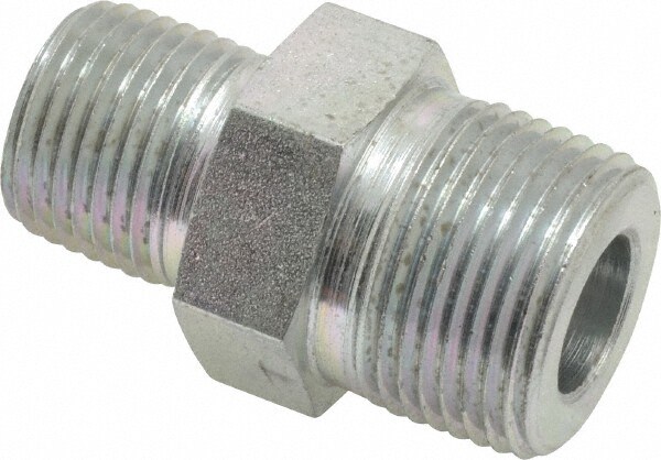 Industrial Pipe Hex Plug: 3/4 x 1/2" Male Thread, MNPT