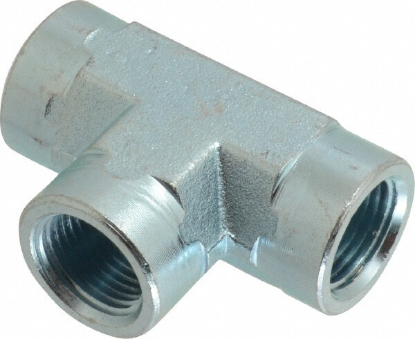 Industrial Pipe Female Tee: 3/8" Female Thread, FNPT