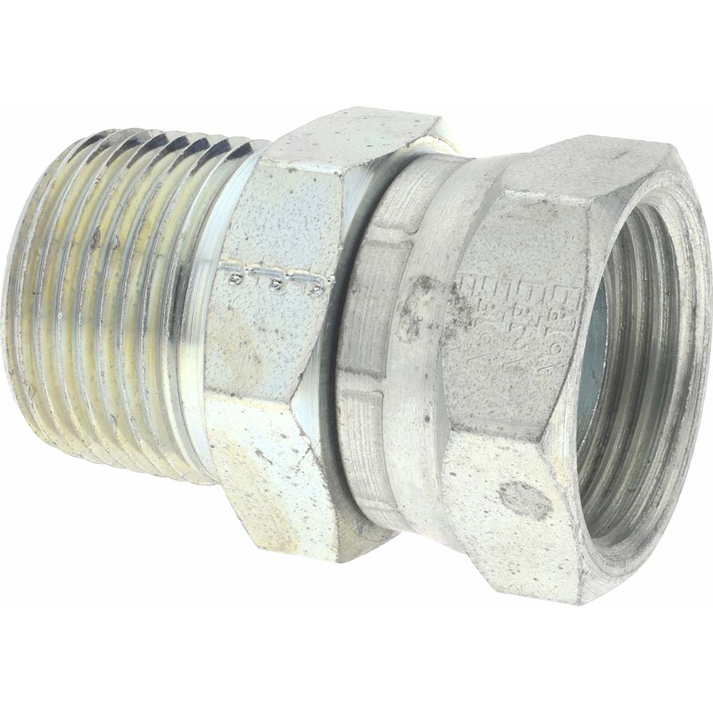 Industrial Pipe Adapter: 1-11-1/2 Female Thread, 1-11-1/2 Male Thread, MNPT x FNPSM