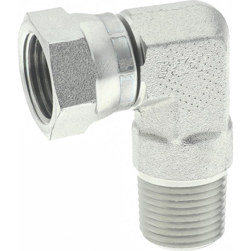 Weatherhead 2047-8-8S Industrial Pipe 90 ° Elbow Adapter: 1/2-14 Female Thread, 1/2-14 Male Thread, FNPSM x MNPT 