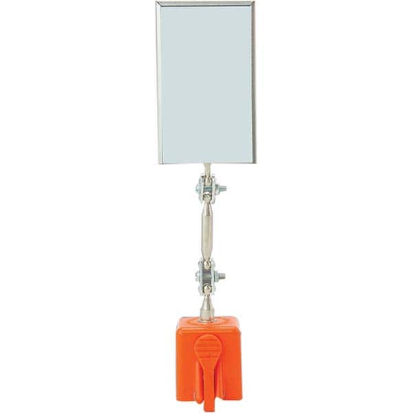 Inspection Mirror: Rectangular, Glass Mirror