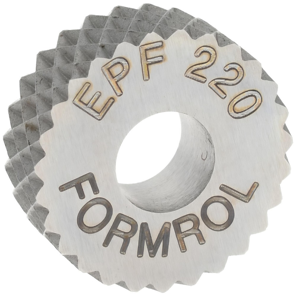 Standard Knurl Wheel: 1/2" Dia, 90 ° Tooth Angle, 20 TPI, Diamond, High Speed Steel