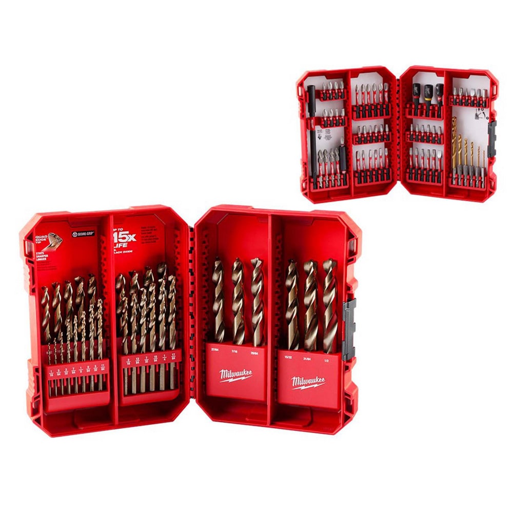 Drill Bit Sets; Drill Bit Set Type: Maintenance Length Drill Bits ; Number of Pieces: 29.000 ; Tool Material: Cobalt ; Minimum Drill Bit Size (Frac Inch): 1/16 ; Shank Type: Hex ; Coating/Finish: Bright/Uncoated
