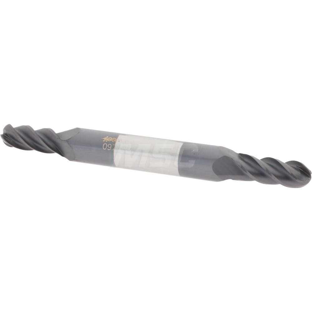 Ball End Mill: 0.2813" Dia, 0.6875" LOC, 4 Flute, Solid Carbide