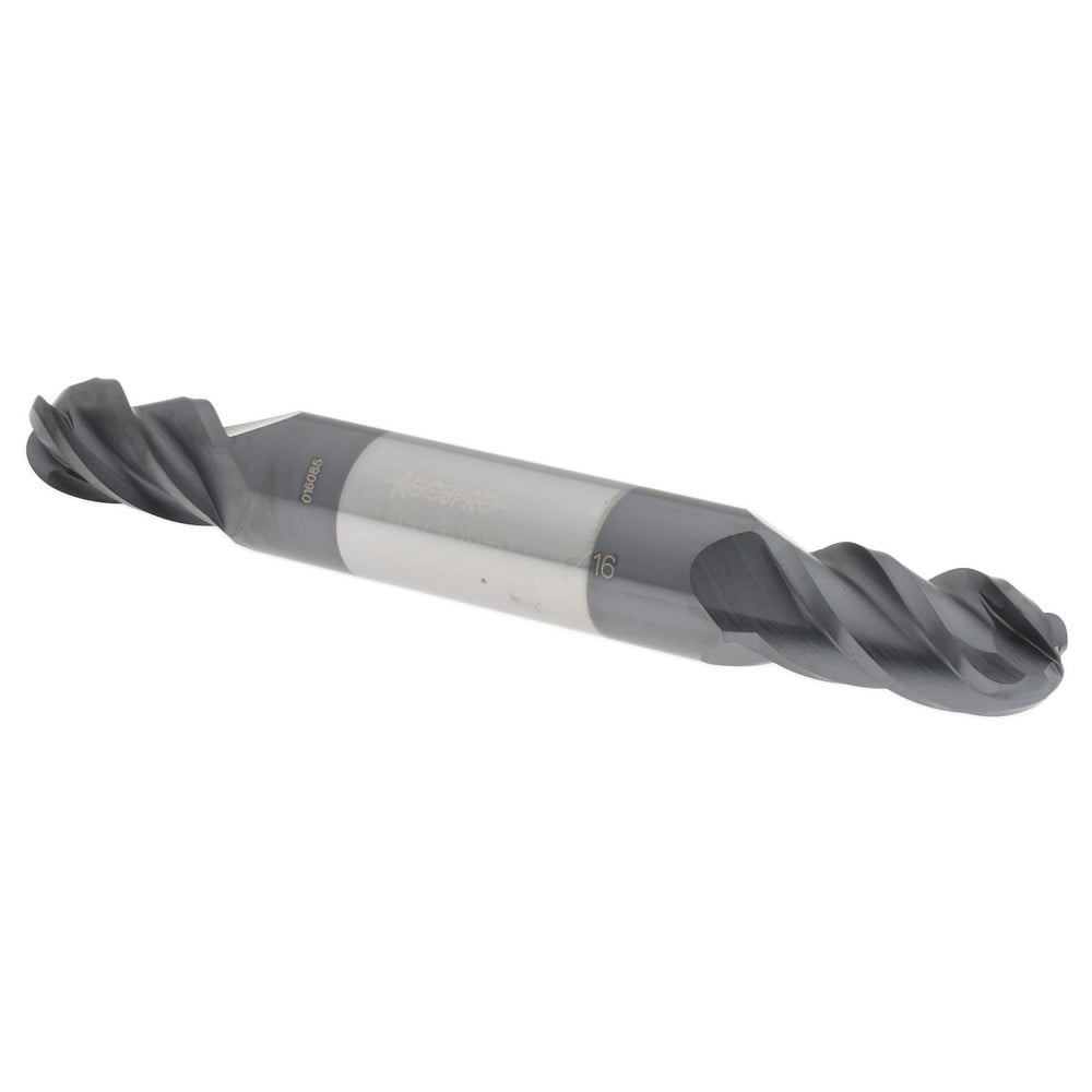 Ball End Mill: 0.4375" Dia, 0.875" LOC, 4 Flute, Solid Carbide