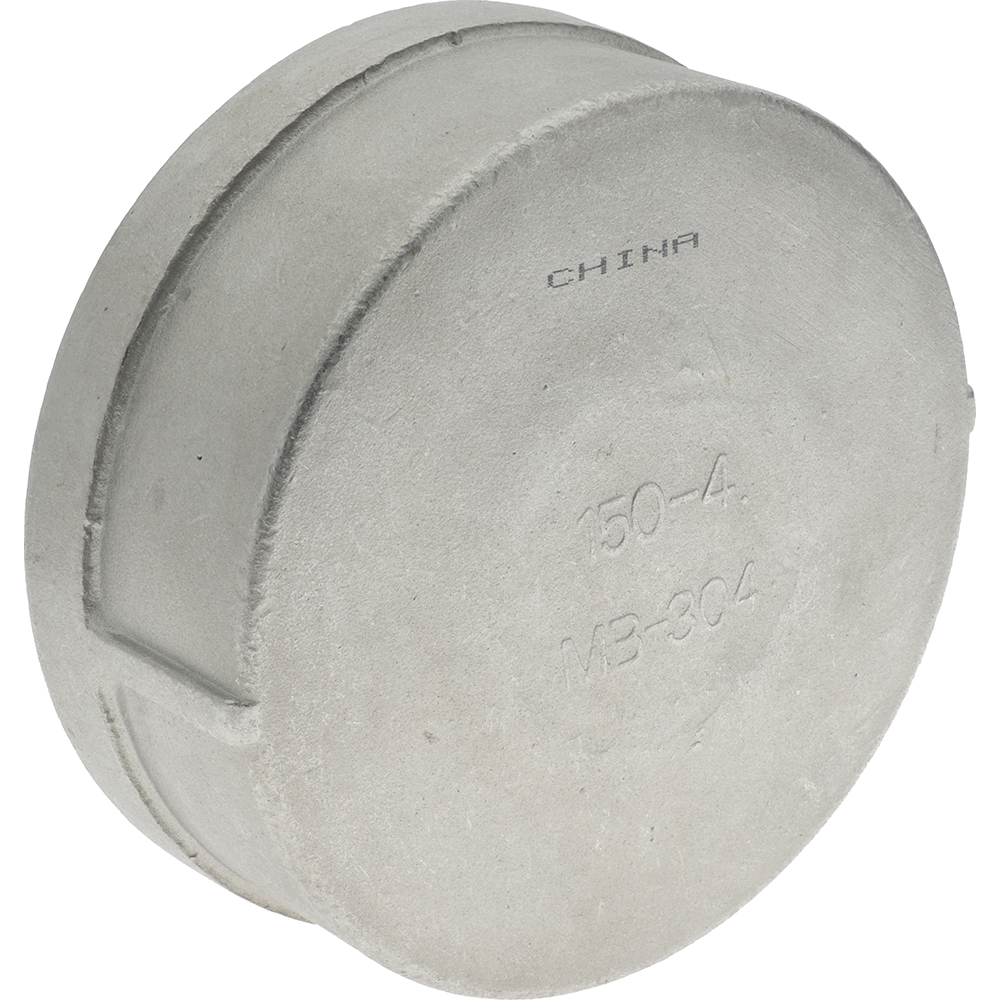 Merit Brass Pipe End Cap 4" Fitting, 304 Stainless Steel MSC Direct
