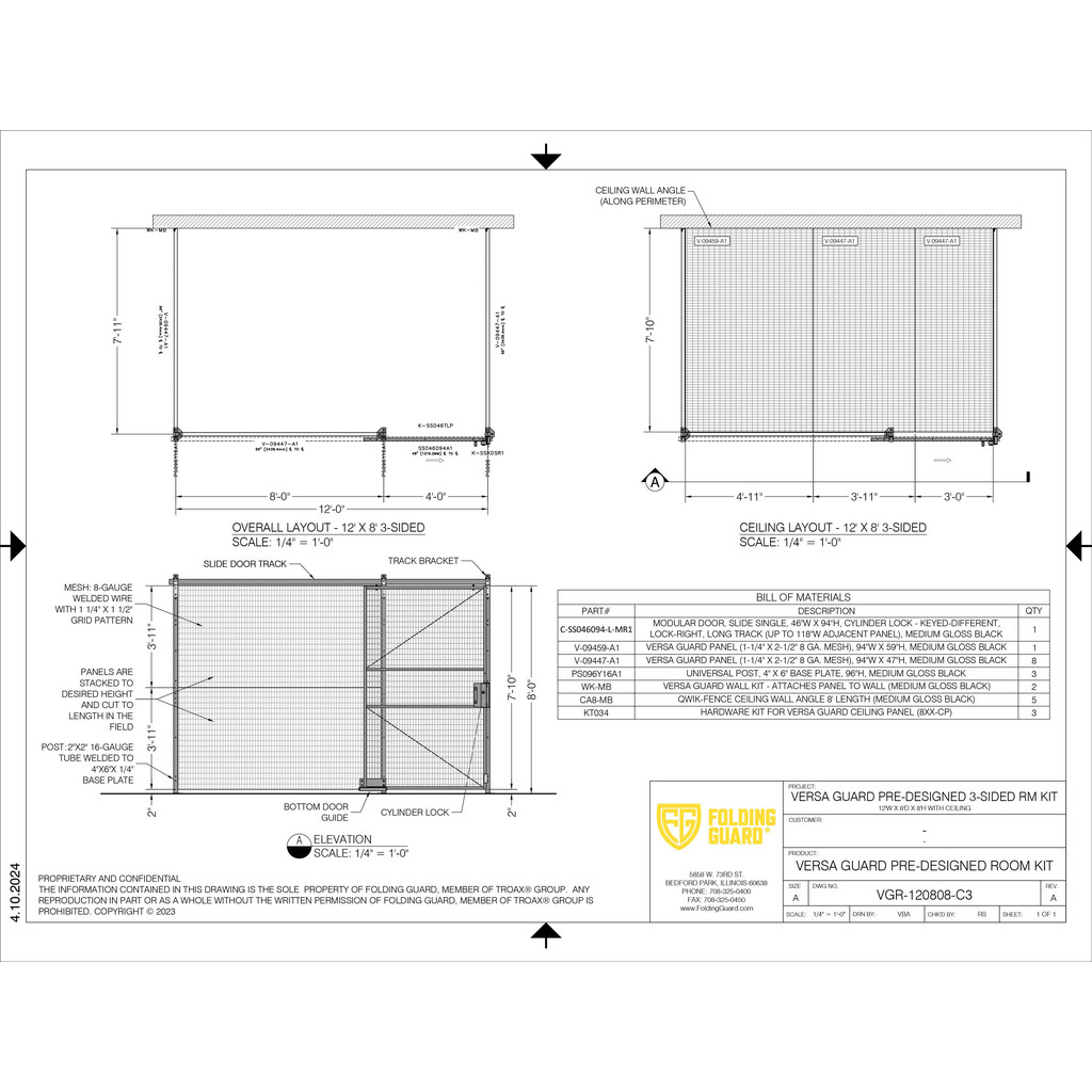 Folding Guard - Prefab Structures: Width (Feet): 12.00; Floor ...