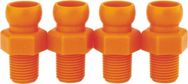 Loc-Line Coolant Hose Component Acetal Copolymer 1/4 SAE 7/16-20 Thread Flare Nut Adapter Pack of 20 1/4 Hose ID