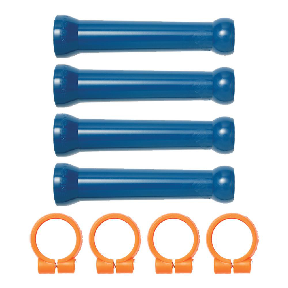 1/2" Hose Inside Dia, Coolant Hose Extension Element Kit - Includes (4) 1/2" Element Clamp, (4) 1/2" Extension Element, for Use with Loc-Line Modular Hose System, 8 Pieces