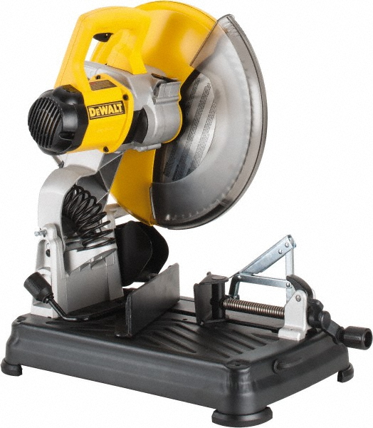 Miter Electric Chop & Cut-Off Saw: 14" Blade Dia, 1" Arbor Hole, 4 hp, 1,300 RPM - Single Phase, 120 V