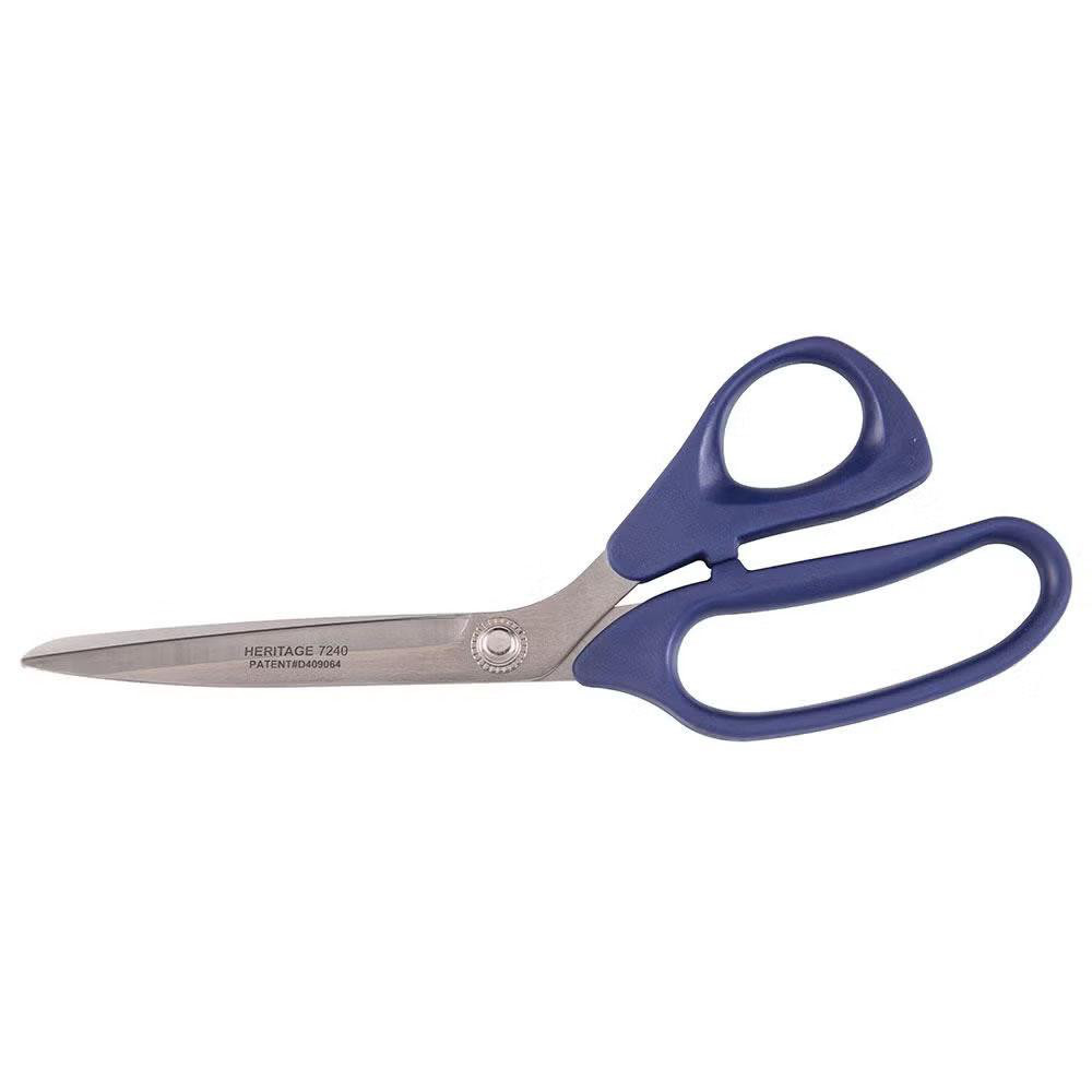 Heritage Cutlery Shears: 9-1/2" OAL, 3-3/4" LOC, Stainless Steel Blades - Use w/ Poultry Processing, Plastic Handle | Part #G7240