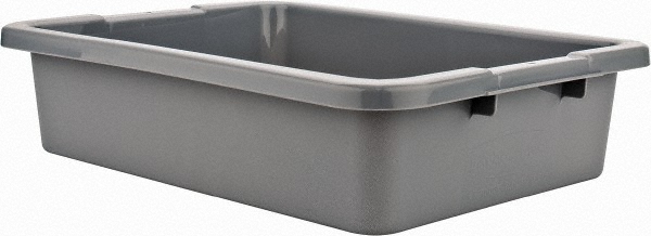 Polyethylene Storage Tote: - Gray, Nesting