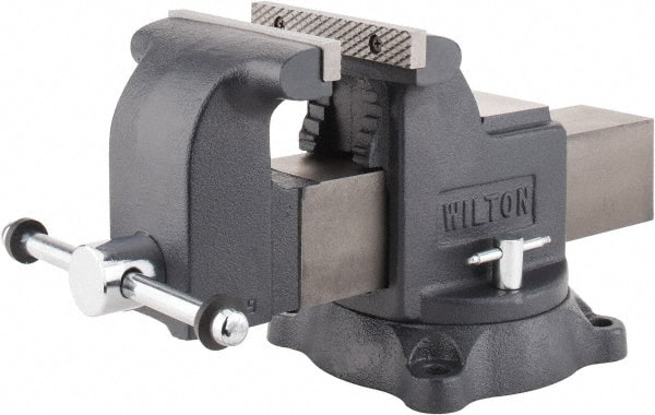 Wilton 63302 Bench & Pipe Combination Vise: 6" Jaw Width, 6" Jaw Opening, 3-1/2" Throat Depth 