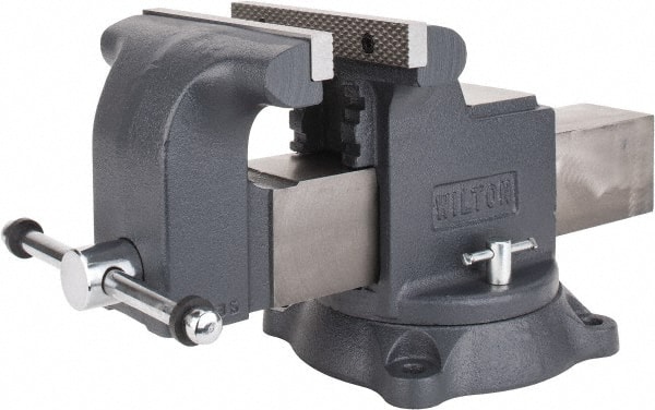 Wilton 63304 Bench & Pipe Combination Vise: 8" Jaw Width, 8" Jaw Opening, 4" Throat Depth 