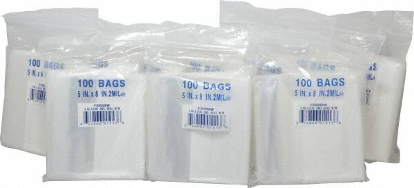 Value Collection F20508W Pack of (1,000) 5 x 8" 2 mil Self-Seal Poly Bags 