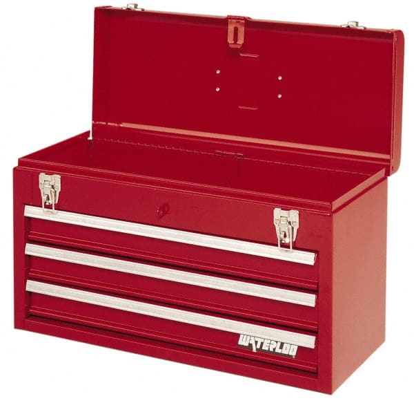 Waterloo MP-2012BK Portable Series 20 wide 3-drawer metal portable chest