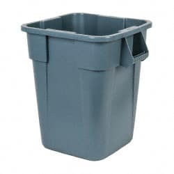 Trash Can: 40 gal, Square, Gray