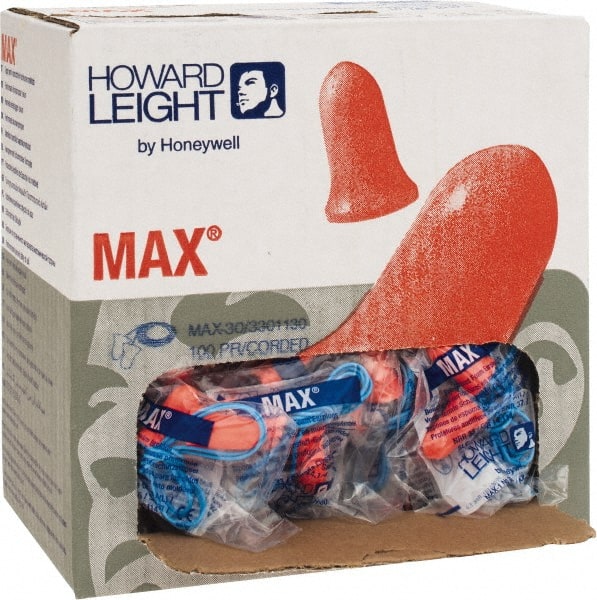 Honeywell HOWARD LEIGHT Max-30 Corded Earplugs Noise Reduction 33dB 10//PACK