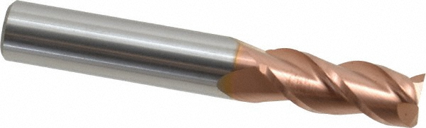 12182011 Square End Mill: 23/64 Dia, 7/8 LOC, 3/8 Shank Dia, 2-1/2 OAL, 3 Flutes, Solid Carbide  