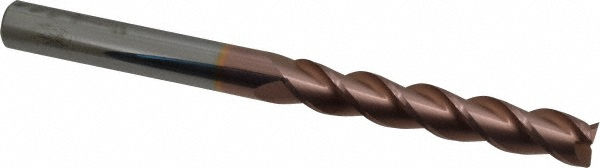 12182254 Square End Mill: 1/2" Dia, 3" LOC, 3 Flutes, Solid Carbide  