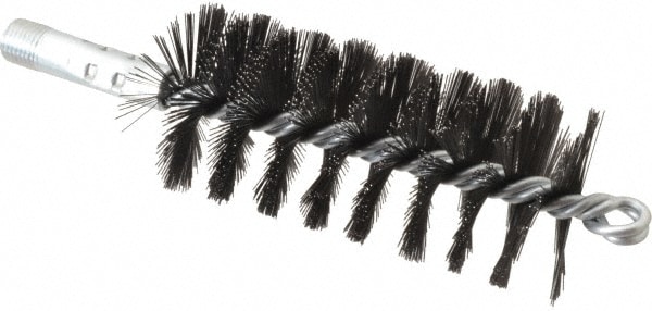 Double Stem/Single Spiral Flue Brush: 2" Dia, 7-1/2" OAL