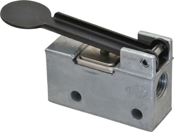 Mechanically Operated Valve: 3-Way, Fingertip Lever Actuator, 1/8" Inlet, 2 Position