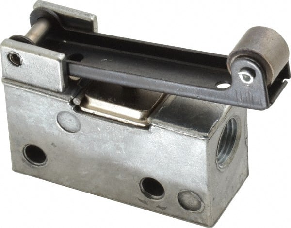 Mechanically Operated Valve: 3-Way, Long Hinge Roller Lever Actuator, 1/8" Inlet, 2 Position
