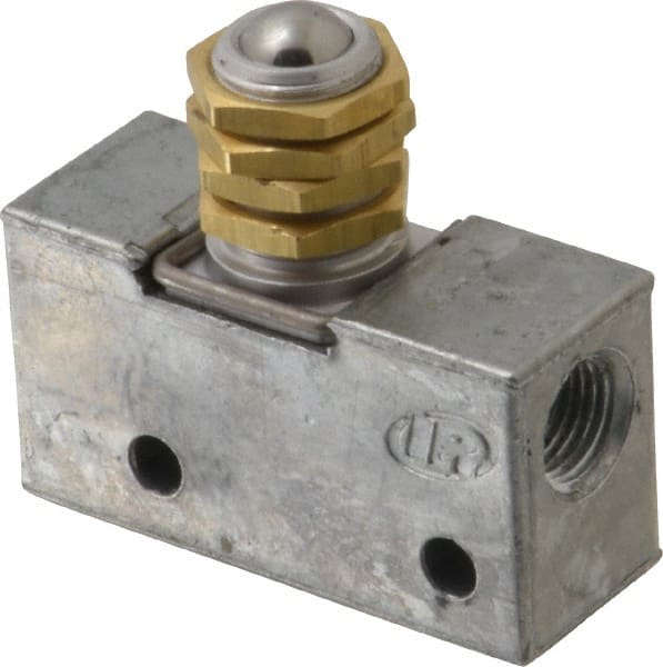 Mechanically Operated Valve: 3-Way, Ball Roller Actuator, 1/8" Inlet, 2 Position