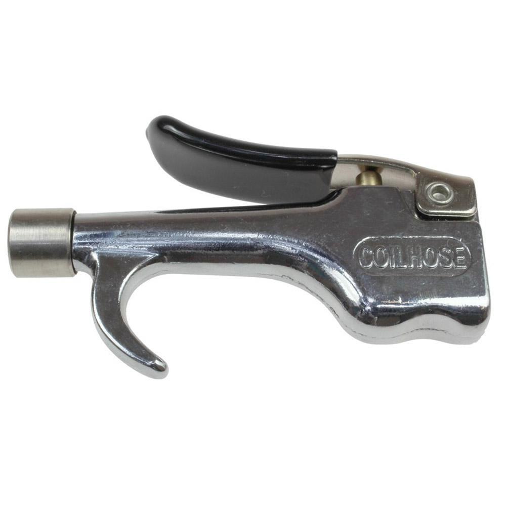 Air Blow Gun: Tamperproof Safety Nozzle, Thumb Lever - 1/4 NPT, Zinc