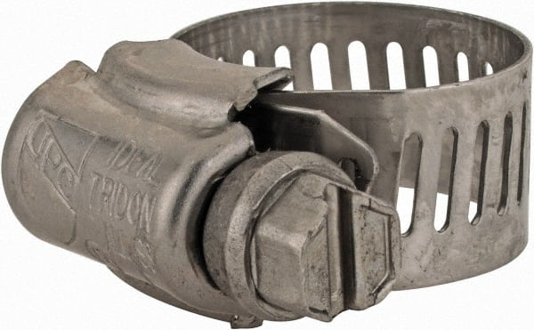 Worm Gear Clamp: SAE 6, 3/8 to 7/8" Dia, Stainless Steel Band