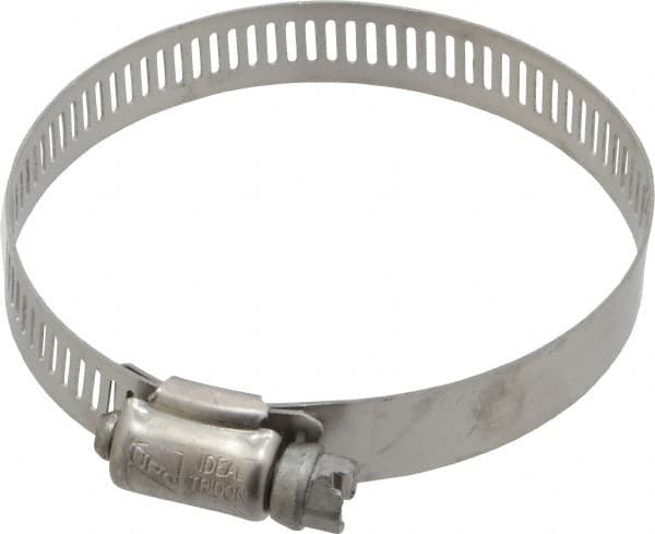 Worm Gear Clamp: SAE 40, 2-1/16 to 3" Dia, Stainless Steel Band