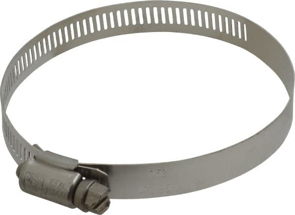 IDEAL TRIDON Worm Gear Clamp: SAE 52, 2-13/16 to 3-3/4 Dia, Stainless Steel Band - 1/2