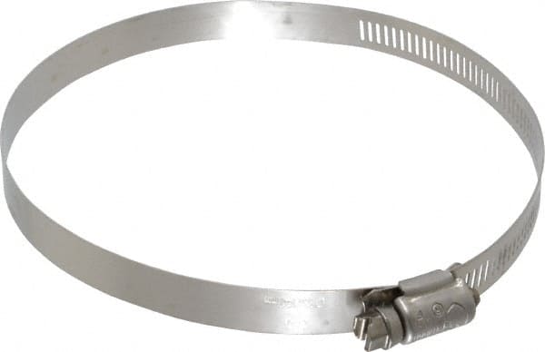 IDEAL TRIDON Worm Gear Clamp: SAE 80, 3-1/2 to 5-1/2 Dia, Stainless Steel Band - 1/2
