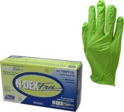 Showa 7705PFTXL Disposable Gloves: X-Large, 4 mil Thick, Nitrile, Food Grade 
