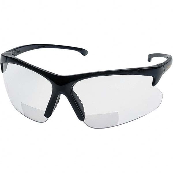 Magnifying Safety Glasses: +1.5, Clear Lenses, Scratch Resistant