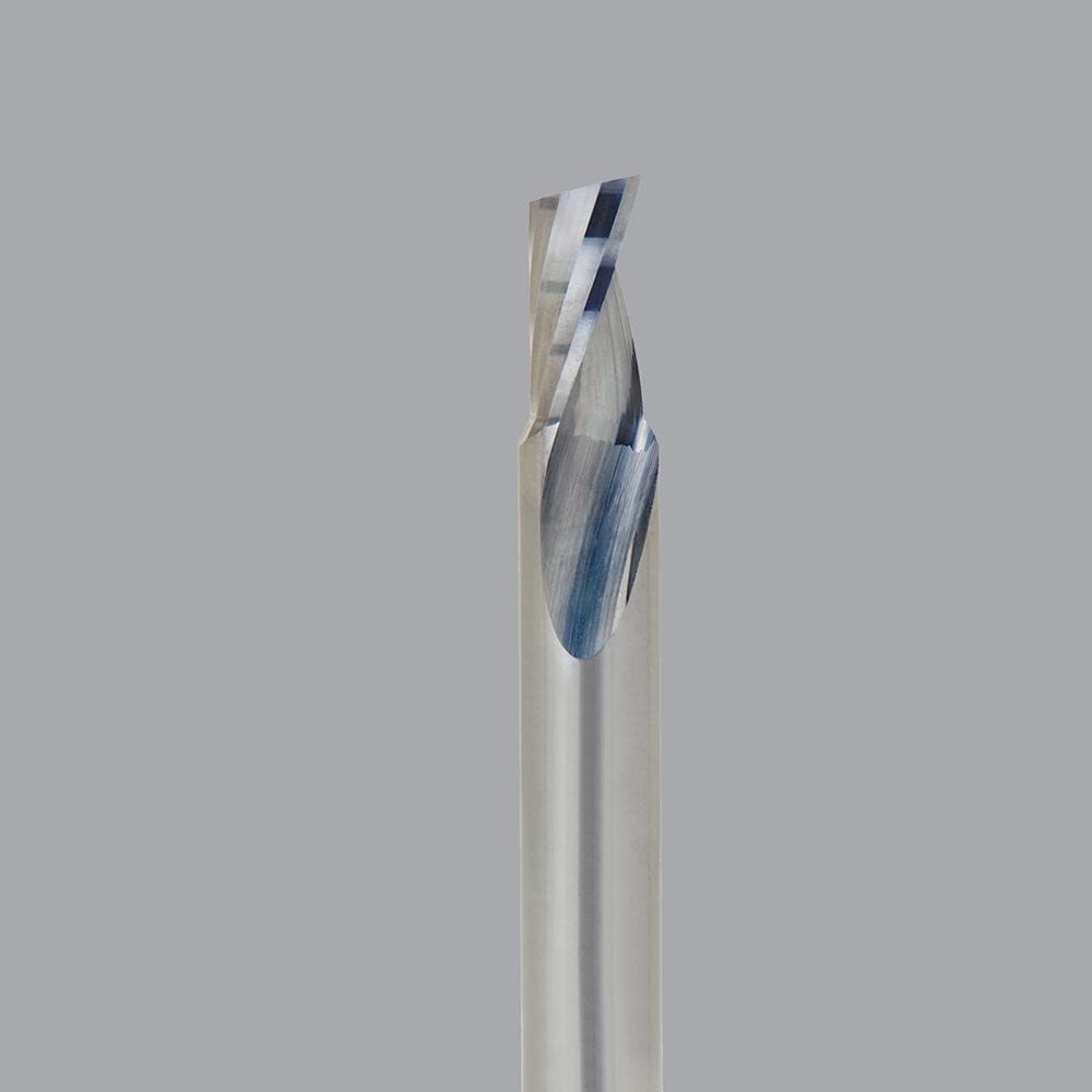 Spiral Router Bit: 0.25" Dia, 0.75" LOC, 1/4" Shank Dia, Upcut