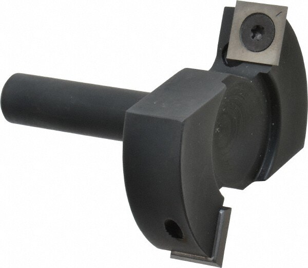 2-1/2" Diam, 1/8" Max Depth, 1/2" Shank Diam, Indexable Spoilboard Surface Insert Cutter