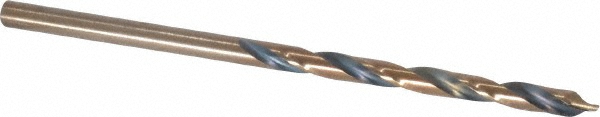 Jobber Length Drill Bit: 1/8" (0.1250) Dia, 60 deg, HSS