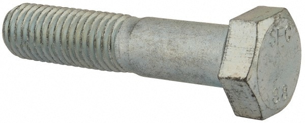 Hex Head Cap Screw: M14 x 2.00 x 65 mm, Grade 8.8 Steel, Zinc-Plated