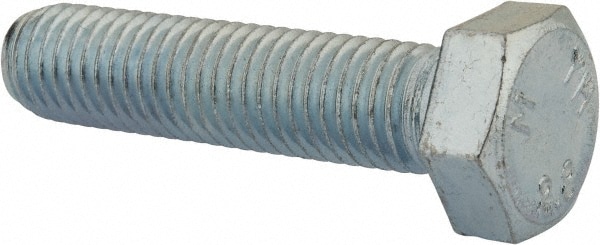 Hex Head Cap Screw: M14 x 2.00 x 60 mm, Grade 8.8 Steel, Zinc-Plated