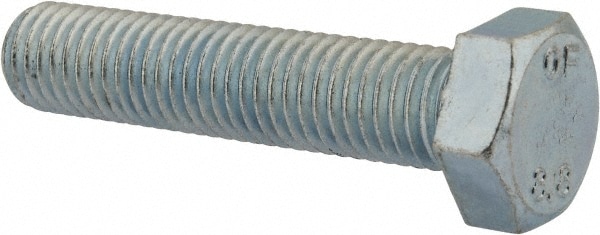 Hex Head Cap Screw: M14 x 2.00 x 65 mm, Grade 8.8 Steel, Zinc-Plated