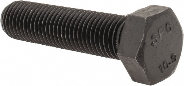 Hex Head Cap Screw: M16 x 2.00 x 65 mm, Grade 10.9 Steel, Uncoated