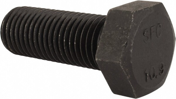 Hex Head Cap Screw: M24 x 3.00 x 65 mm, Grade 10.9 Steel, Uncoated