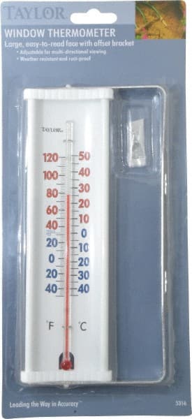 Taylor -40 to 120 Degrees F, Window and Wall Thermometer 8 inch L