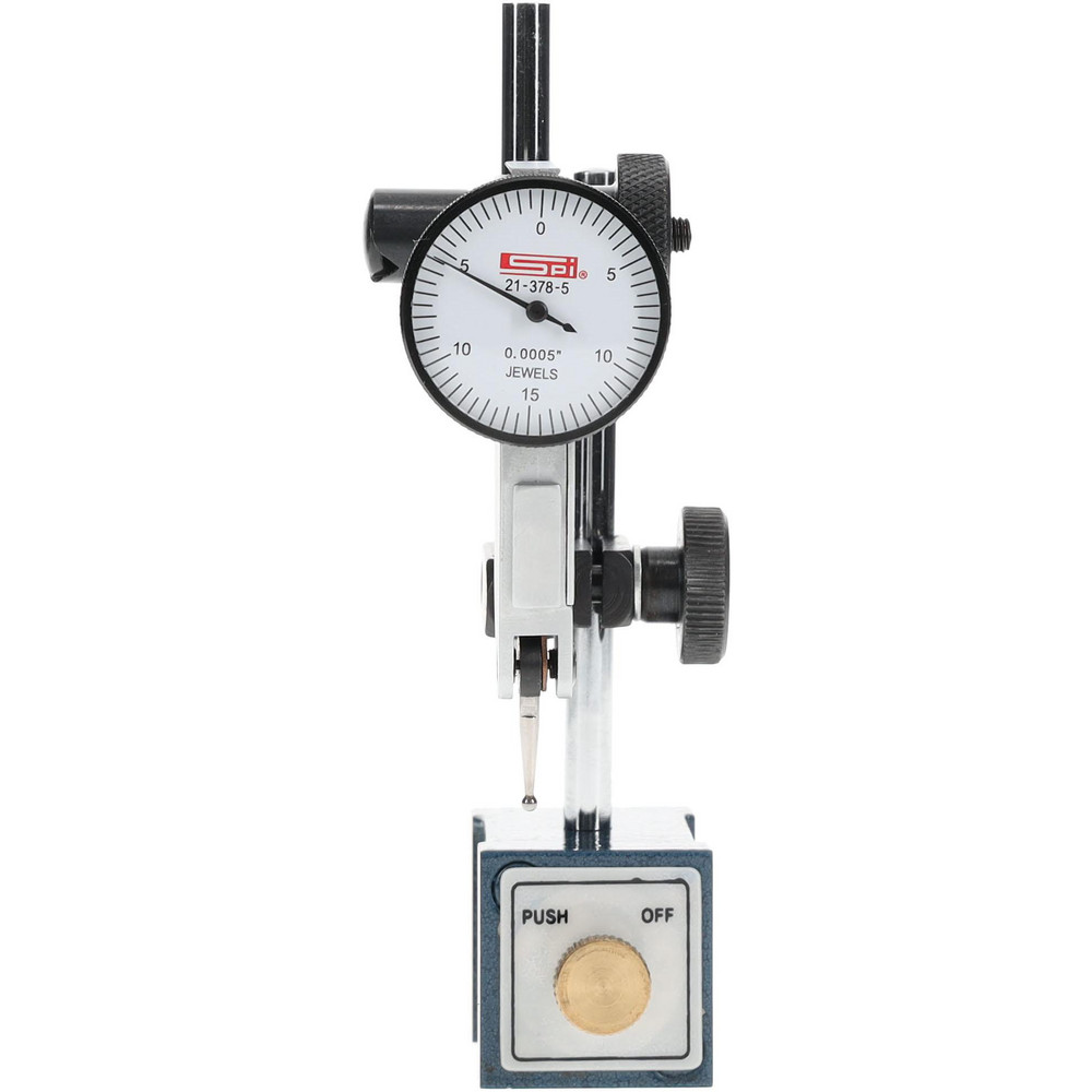 SPI Dial Test Indicator & Base Kit 0.0000 Min Measurement, 0100 Dial MSC Direct