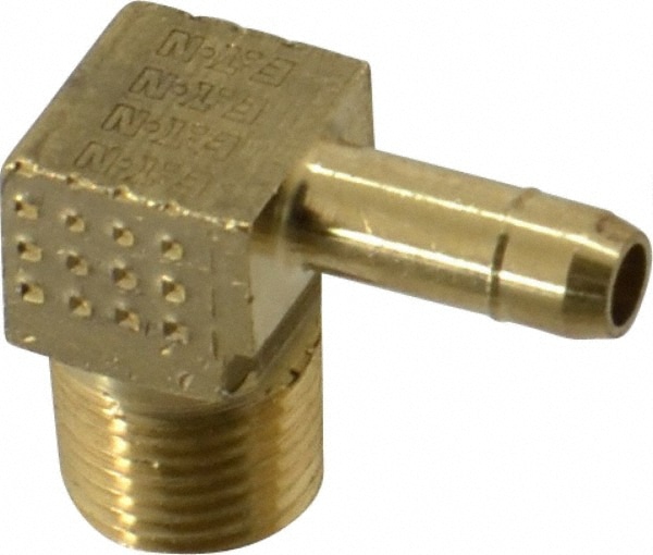Barbed Tube 90 ° Male Elbow: 1/8" NPTF