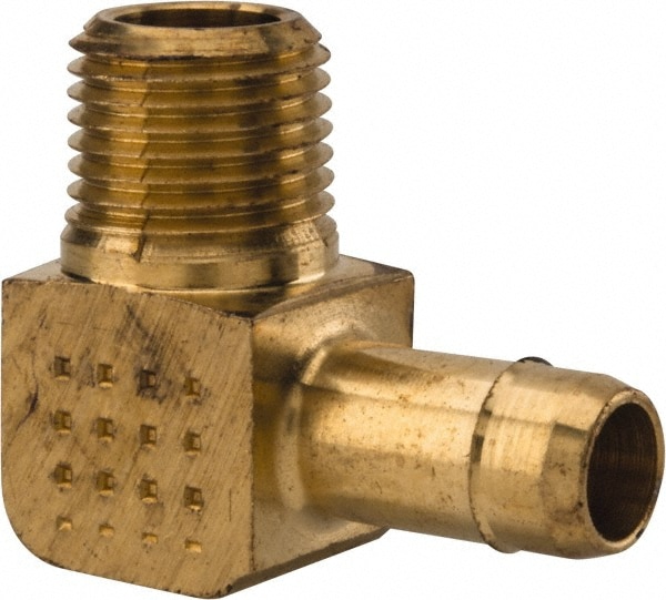 Barbed Tube 90 ° Male Elbow: 1/8" NPTF