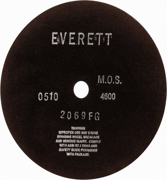 Everett 2069FG 12  DRY Cut-Off Wheel: 12" Dia, 1/8" Thick, 1" Hole, Aluminum Oxide 