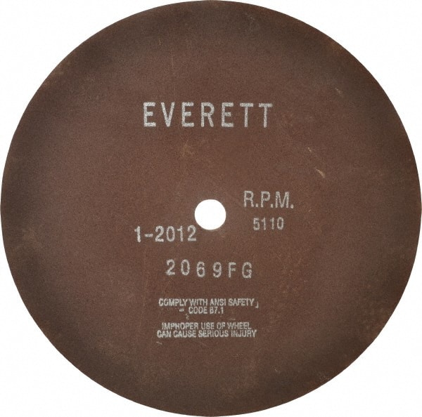 Everett 2069FG 14  DRY Cut-Off Wheel: 14" Dia, 1/8" Thick, 1" Hole, Aluminum Oxide 