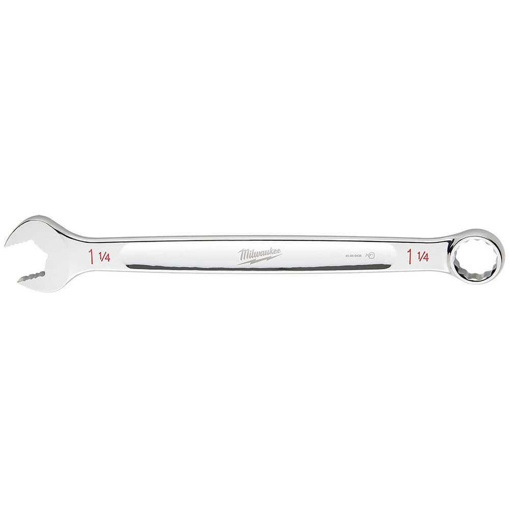 Combination Wrench: 1-1/4" Head Size, 15 deg Offset - 16.8900" OAL, Steel, Chrome Finish
